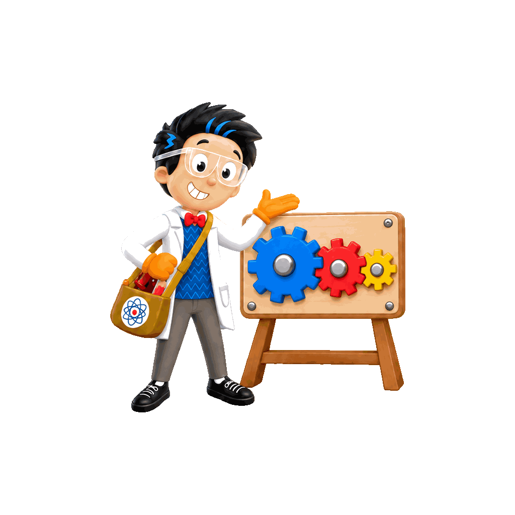 Mascot demonstrating engineering